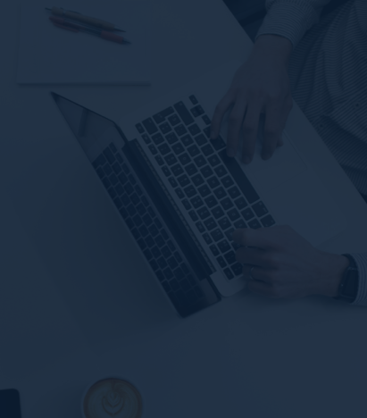 lawyer typing on laptop